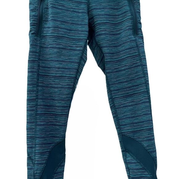 Lululemon Inspire 25" Legging Size 4 Cyber Jungle Hero Blue/Deep Green - Picture 8 of 11